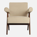 Sheesham Wood Chair | Beige & Brown | Walnut Finish | 74 cm