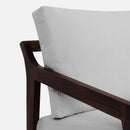 Sheesham Wood Chair | Beige & Brown | Walnut Finish | 61 cm