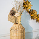 Handwoven Rattan Wicker Vase | Beige | Tall