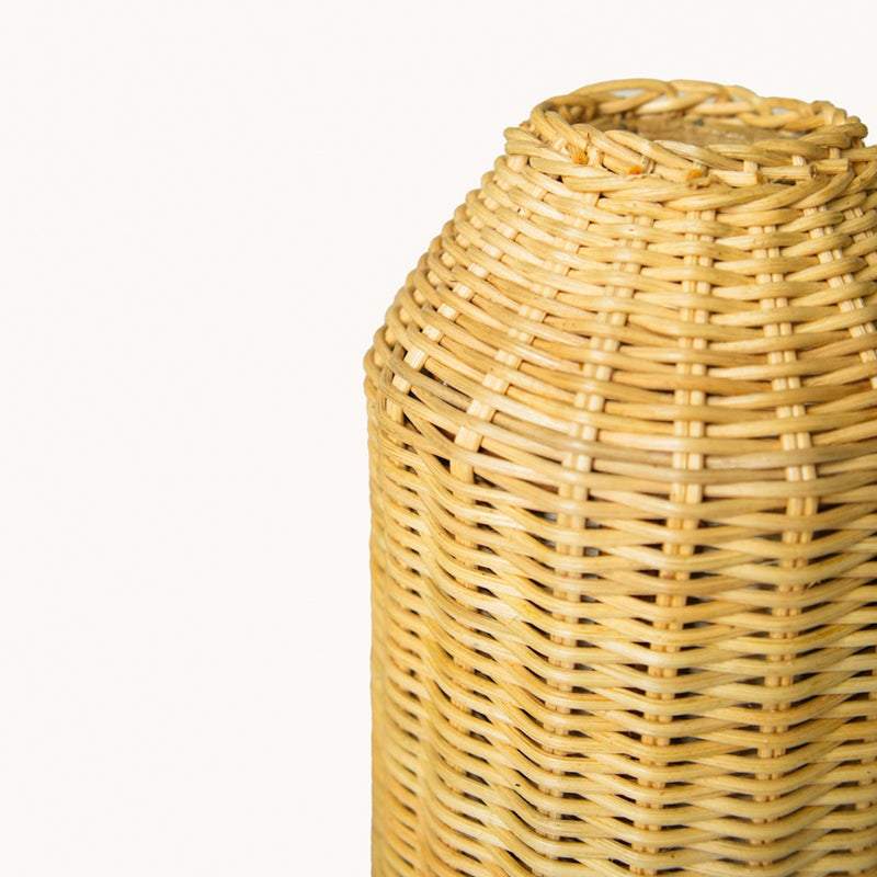 Handwoven Rattan Wicker Vase | Beige | Tall