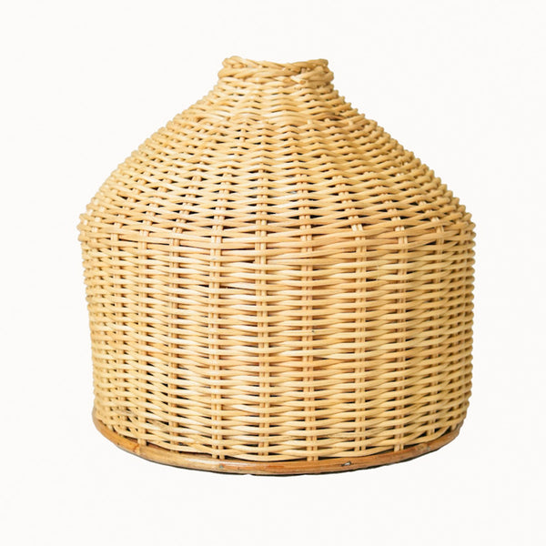 Handwoven Rattan Wicker Vase | Beige | Large