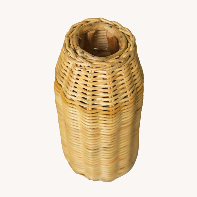 Handwoven Rattan Wicker Vase | Beige | Mini - Tall