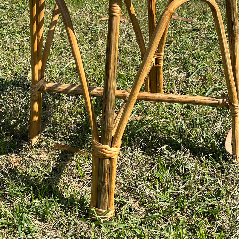 Rattan Stool | Spiral Design | Beige | 35 cm