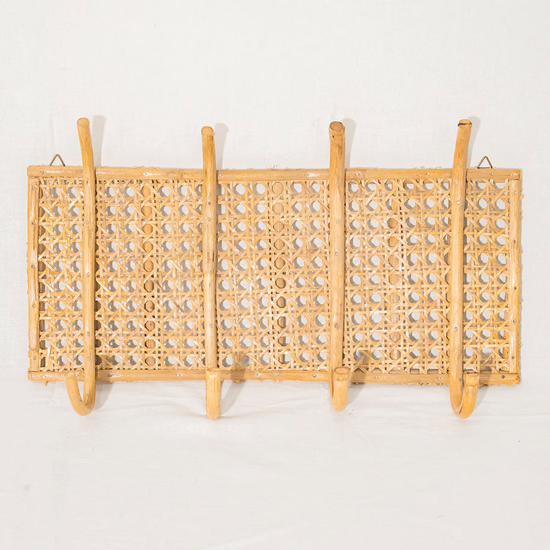 Rattan & Wicker Wall Hanger Organiser | Beige | 45 cm