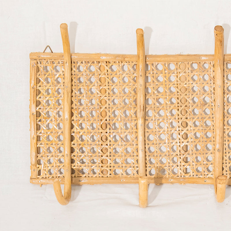 Rattan & Wicker Wall Hanger Organiser | Beige | 45 cm