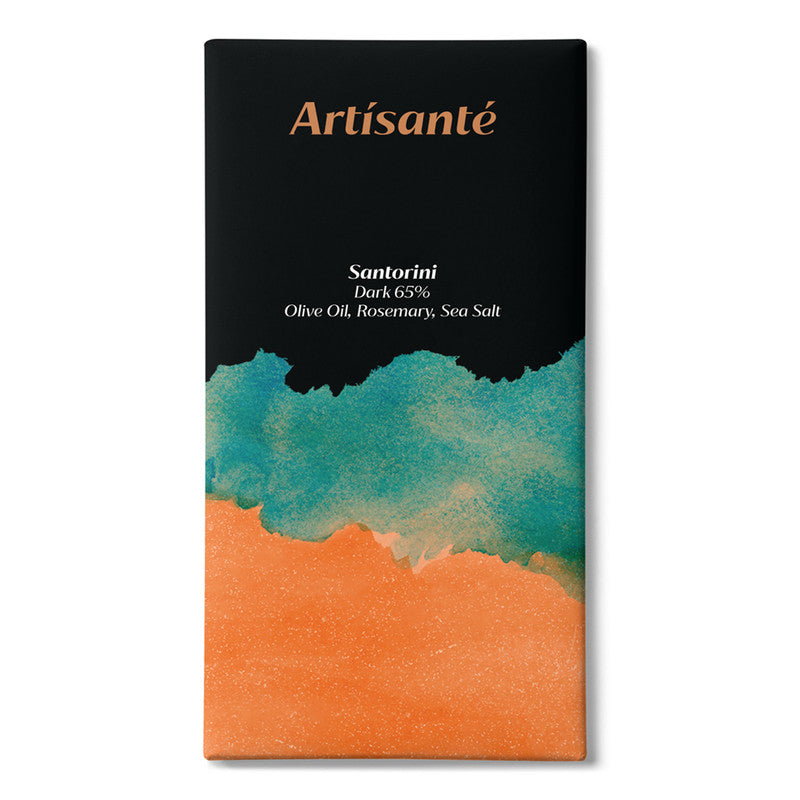 65% Dark Chocolate Bar | Olive Oil, Rosemary & Sea Salt | Santorini | 80 g