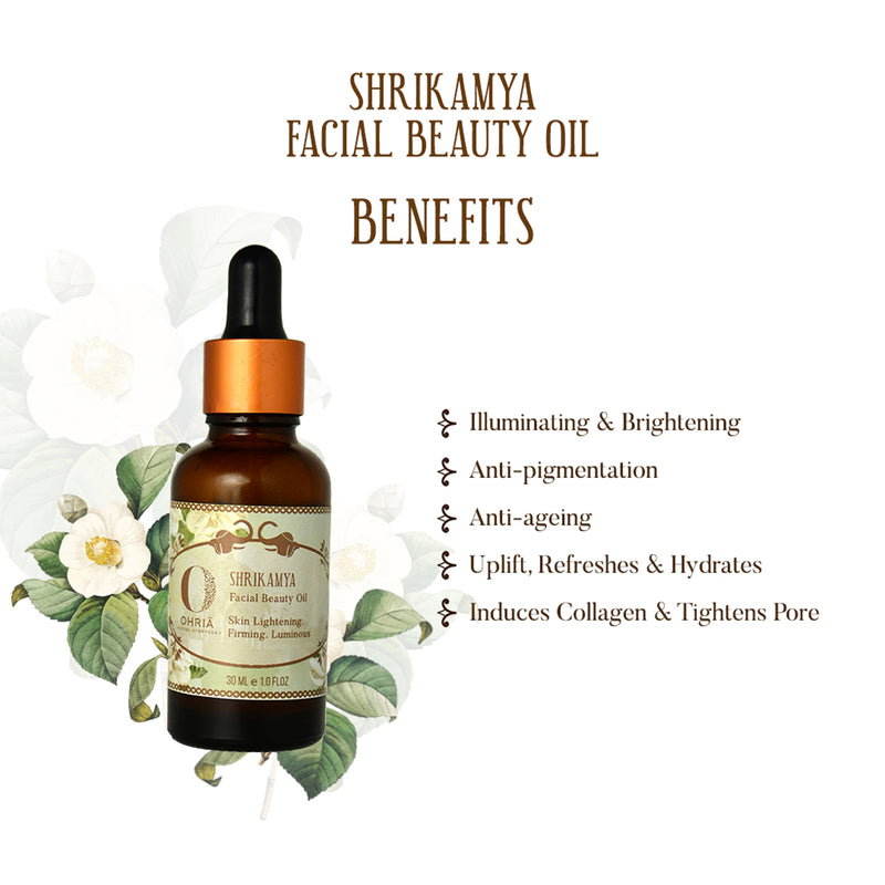 Ohria Ayurveda Facial Beauty Oil | Skin Lightening | 30 ml