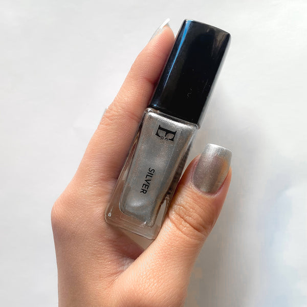 Silver Nail Polish | Metallic Nail Paint | Vegan | 10 ml