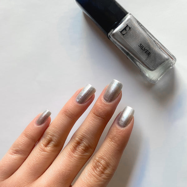 Silver Nail Polish | Metallic Nail Paint | Vegan | 10 ml