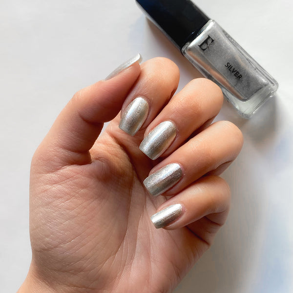 Silver Nail Polish | Metallic Nail Paint | Vegan | 10 ml