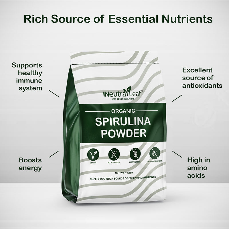 Organic Spirulina Powder | Superfood | Rich Source of Essential Nutrient | 100 g