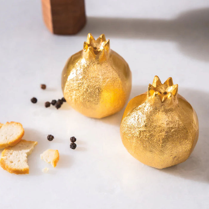 Pomegranate Salt & Pepper Set | Gold