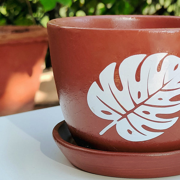 Ceramic Planters | Brown | 8 cm