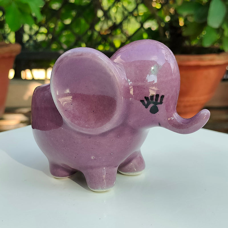 Ceramic Planters | Elephant Shaped | Purple