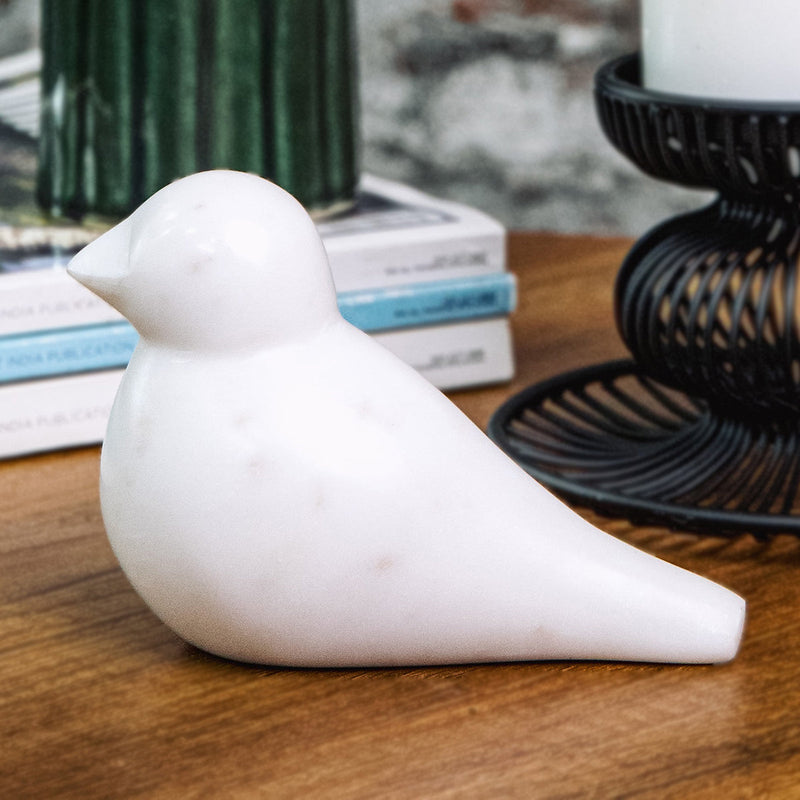 Home Decor Accents | Bird Table Decorative | White | 5 inches