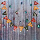 Decorative Bunting with Light | Birch Wood | Design | Multicolour | 118 inches