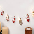 Decorative Light Bunting | Birch Wood | Santa & Gloves Design | Multicolour | 118 inches