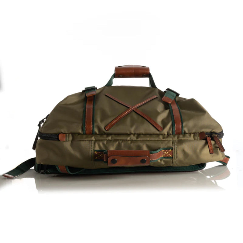 Canvas Carry On Backpack | Dual Compartment | Green