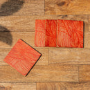 Wooden Coasters | Palash | Orange | Set of 4