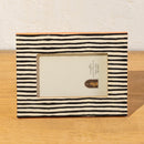 Wooden Photo Frame | Striped | Black & White | 4 x 6 inches