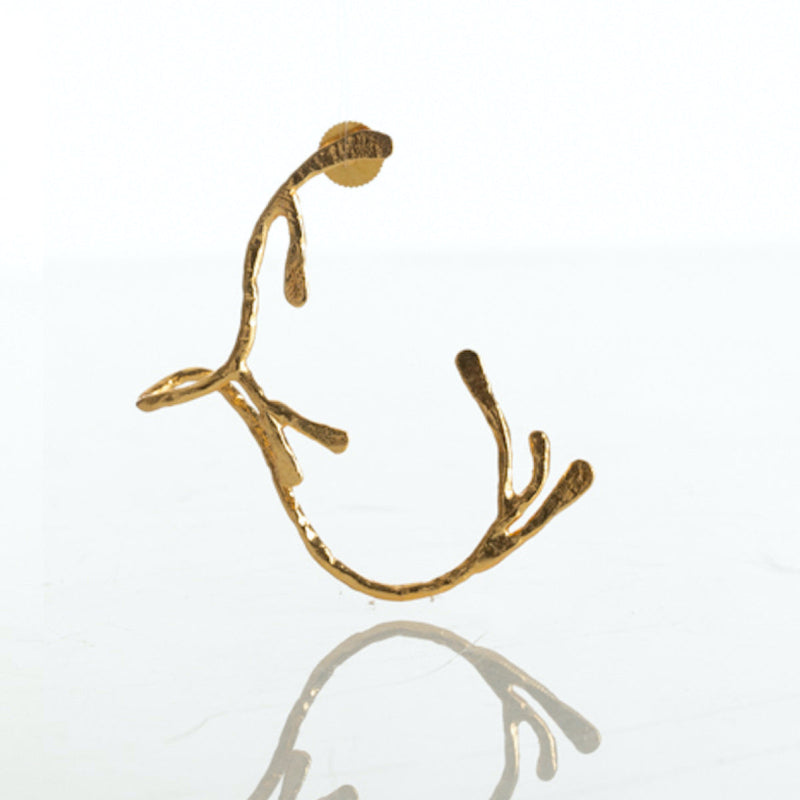 Brass Earcuff for Women | Twig Design | Gold Plated