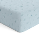 Cotton Baby Cot Sheet | Aeroplane Design | Blue | 140 x 80 cm