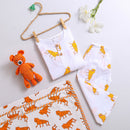 Cotton Sleep Set for Kids | Tiger Theme | Orange | Set of 3