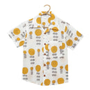 Cotton Shirt for Boys | Marigold Print | White & Yellow