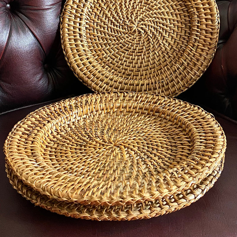 Cane Charger Plate | Beige | 33 cm