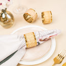 Cane Napkin Rings | Beige | 5 cm | Set of 2