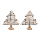 Cotton Filled Christmas Tree | Table Decorative | Natural Check.