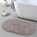 Cotton Bath Mat | Oval Shape | Beige