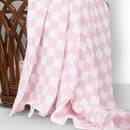 Cotton Muslin Swaddle for Baby | Checkered | Violet
