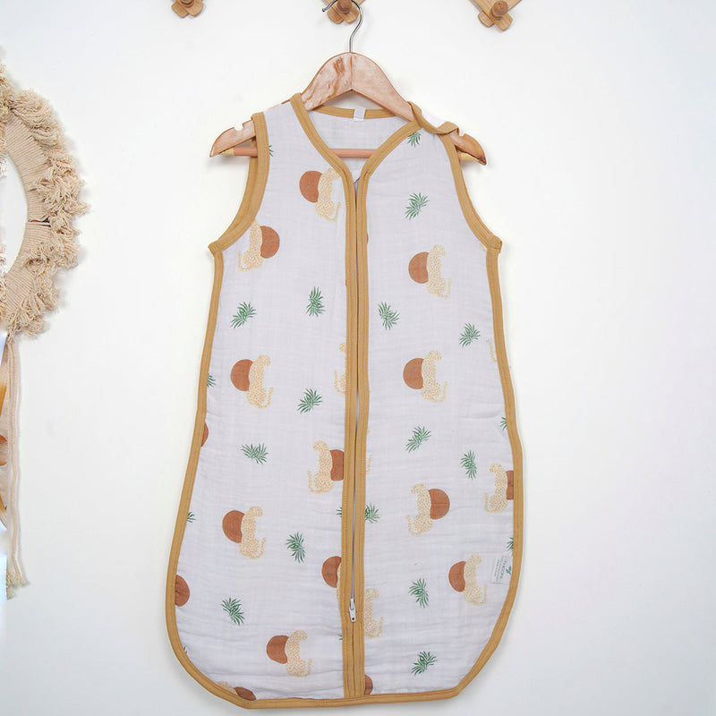 Cotton Muslin Sleeping Bag | Woody Tiger Design | Brown