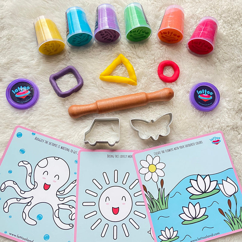 Dough Play Kit for Kids | Timeless Kit | Taste-Safe | Non-Toxic | Lab-Certified | Set of 18