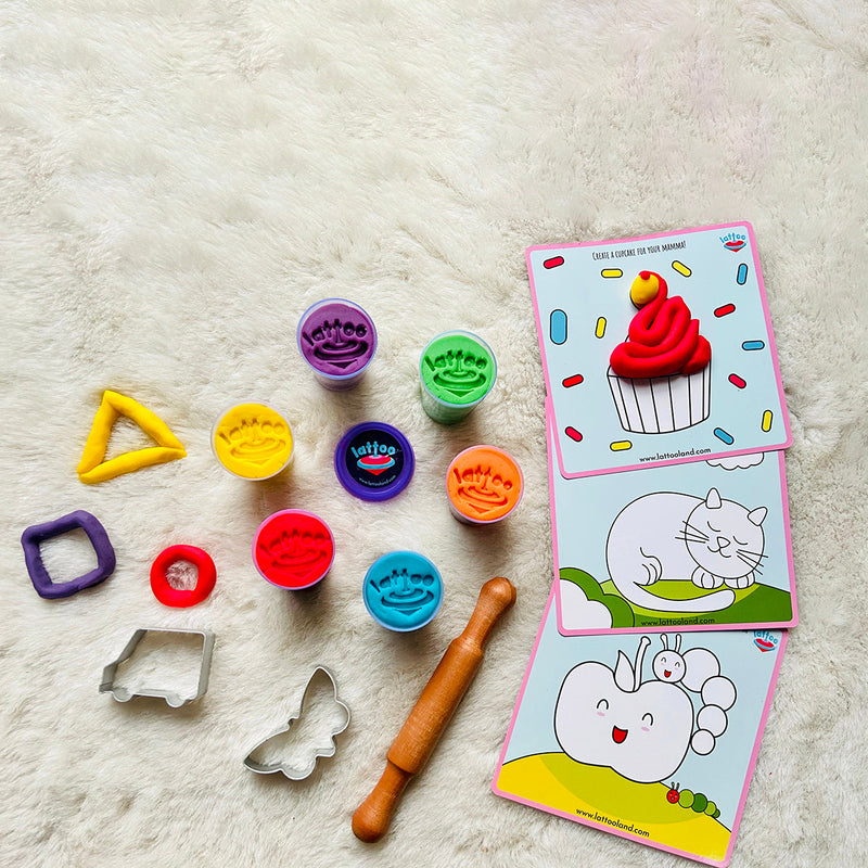 Dough Play Kit for Kids | Timeless Kit | Taste-Safe | Non-Toxic | Lab-Certified | Set of 18