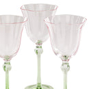 Wine Glasses Set | Pink & Green | 150 ml | 4 Pcs