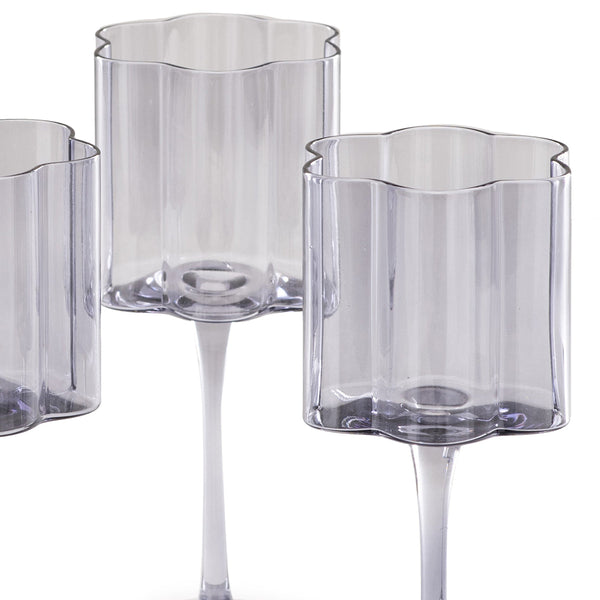 Wine Glasses Set | Grey | 150 ml | 4 Pcs