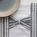 Cotton Table Mats | Placemats | Striped | Blue | Set of 8