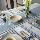 Cotton Table Mats | Placemats | Striped | Blue | Set of 8