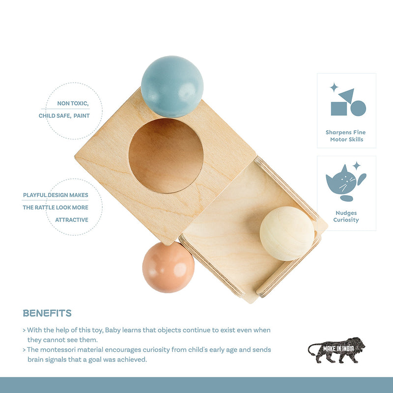 Wooden Toys for Baby | Object Permanence Box  | Multicolour