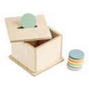 Wooden Toys for Baby | Montessori Wooden Coinbox | Multicolour.