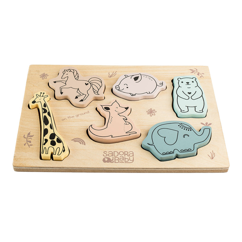 Wooden Toys for Baby | Jungle Explorer Wooden Puzzle | Multicolour