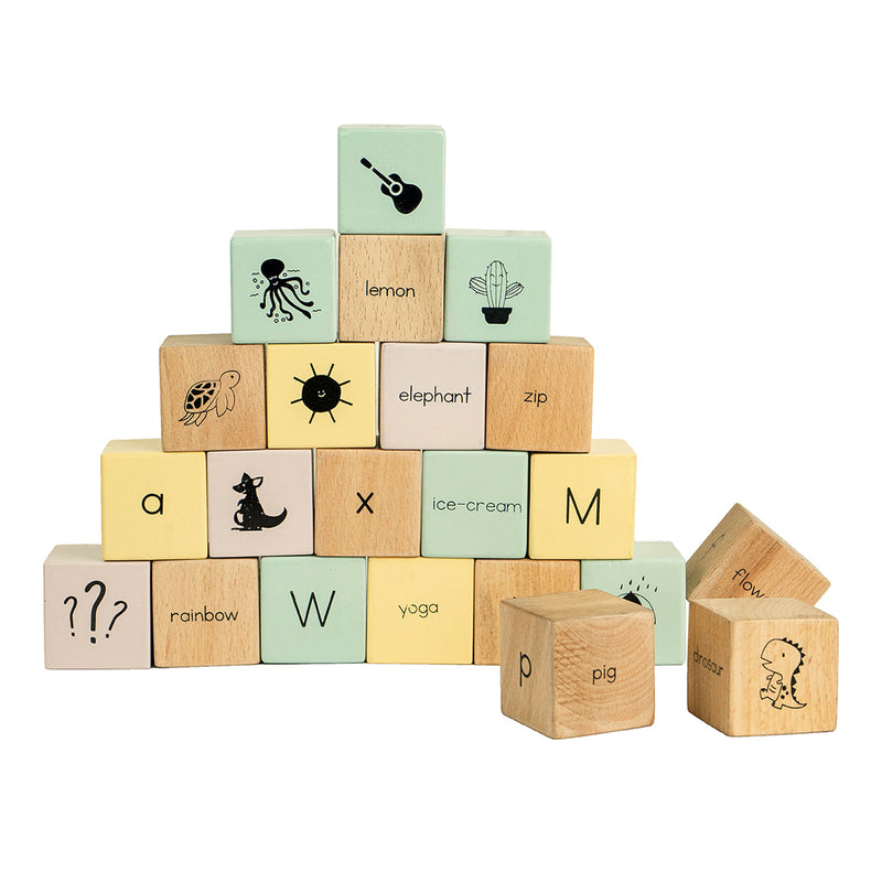 Educational Toys for Kids | Alphabet Wooden Blocks | Multicolour