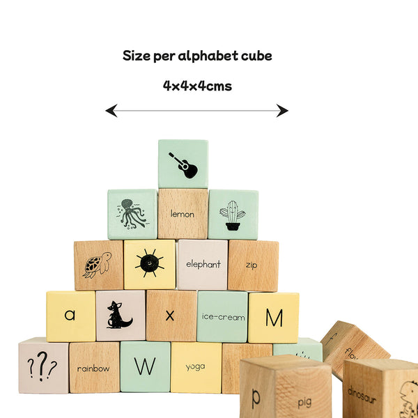 Educational Toys for Kids | Alphabet Wooden Blocks | Multicolour