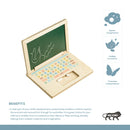 Educational Toys for Kids | Montessori Wooden Laptop | Multicolour