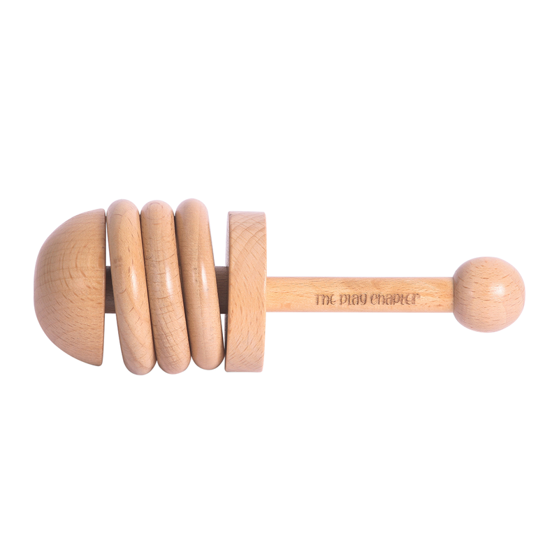 Wooden Baby Rattle | Ring Around | Brown