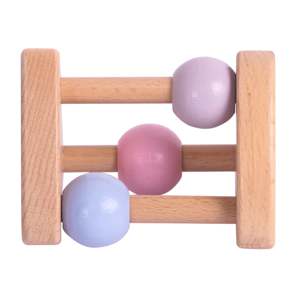 Wooden Baby Rattle | Noisy Beads | Multicolour