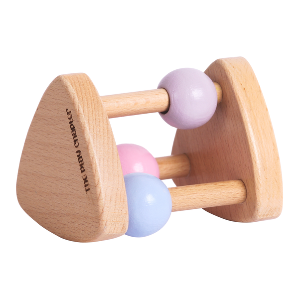 Wooden Baby Rattle | Noisy Beads | Multicolour