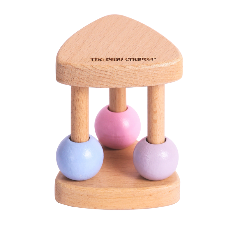 Wooden Baby Rattle | Noisy Beads | Multicolour